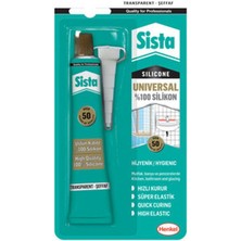 3 Adet Sista Universal Şeffaf Silikon 50 G