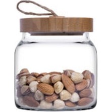 2 Adet Paşabahçe Woody Bambu Kapaklı Kavanoz 575 cc