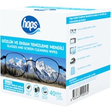 1 Adet Hops Gözlük ve Ekran Temizleme Mendili 40'li
