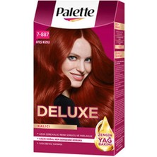3 Adet Palette Deluxe Yoğun Renkler Saç Boyası Ateş Kızılı 7-887 115 ml