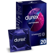 6 Adet Durex Intense Uyarıcı Jelli ve Tırtıklı Prezervatif 20'li