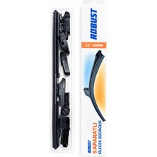 4 Adet Robust Oto Silecek 16 Inç 400 mm 9 Aparatlı