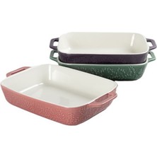 2 Adet Touch Me Stoneware Dikdörtgen Fırın Kabı 32 cm