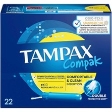 3 Adet Tampax Compak Regular Aplikatörlü Tampon 22'li