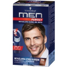5 Adet Men Perfect 70 Koyu Kahve Erkek Saç Boyası 80 ml
