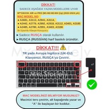 Air 13.6–15.3 ve Pro 14–16 Uyumlu Rusça Klavye Koruyucu Silikon Ince Hafif Gradient Kaplama Toz Sıvı Koruyucu Uk Ters L Enter M1–m5 Uyumlu Pembe