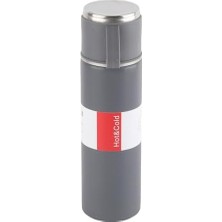 Vakumlu Kupa Paslanmaz Çelik Vakum Yalıtımlı Bardak 500ML, Taşınabilir Termal Şişe, Açık Gri Vakumlu Kupa Şişesi