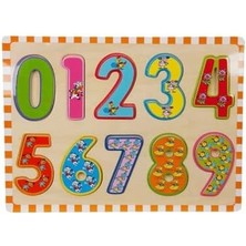 Tahta Bultak Rakamlar Resimli 10 Parça 2A