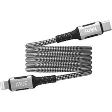 Dynamıc 30W Hızlı Şarj, Mıknatıslı, Type-C To Lightning Şarj ve Data Aktarım Kablosu, 1 Metre, Siyah