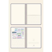 A5 Spiralli Sert Kapak Noktalı Tarihsiz Not Defteri Lila