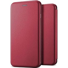25935 Galaxy S10 Lite Kılıf Ultra Slim Flip Cover Bordo
