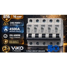 Kondel Aydınlatma Viko Otomatik Sigorta 5’li Paket B16 1p 4.5ka