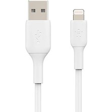 Örgülü Lightning Kablosu (, Ipad, 'lar Için Boost Charge Lightning - USB Kablosu) Mfi Sertifikalı Şarj Kablosu, Örgülü Lightning Kablosu (2 M, Beyaz)