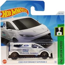 - Performance Supervan 4 - Hw Green Speed 9/10 - HRY90 - Short Card - Kleintransporter - Beyaz - Mattel 2024-1:64