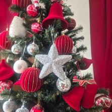 Yılbaşı Ağaç Süsü 15CM Luks Yıldız Gümüş AST7214