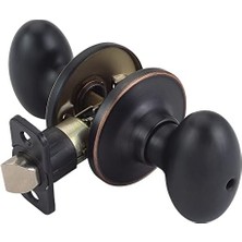 740498 Yumurta 6 Yönlü Evrensel Gizlilik Kapı Tokmağı, Yağla Pürüzlü Bronz, Yatak ve Banyo