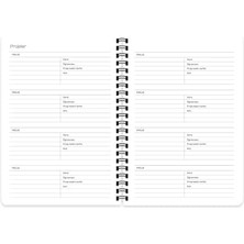 16 * 23 Spiralli Akademik Ajanda - Mavi Kalp