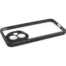 Honor 400 ile Uyumlu Kamera Korumalı Şeffaf Pürüzsüz Arka Yüzey Z-New Roll Kapak Parmak Izi Yapmayan Honor 400 Için Kılıf Siyah