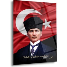 Shiny Art Atatürk Adalet Sözü Cam Tablo – ATA264