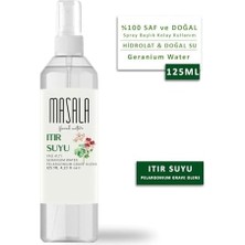 Masala Saf Itır Suyu (Sardunya) 125 ML%100 Doğal Yağlı Hidrosol - Tonik Geranium Floral Water Hydrosol Tonic