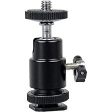 , Monopod ve Hot Shoe Için Mini Kafa