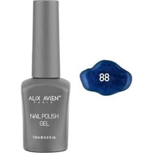 Işıltılı Lacivert Kalıcı Oje 88-Yoğun Renk Veren Jel Oje 12 Ml-Nail Uv Gel Polish 88