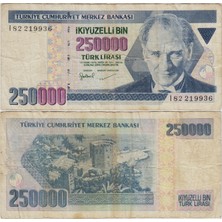 Banknoting 7. Emisyon 3. Tertip 250.000 Lira I82 Temiz.