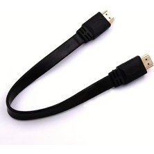Yassı Flat Slim HDMI Kablo Uyumlu 4K Full Hd 4K 60hz 2.0 Uyumlu 4K 60P Çözünürlük Uyumlu 18 Gbps Veri Aktarım Hızı, Ethernet Kanallı (1 Metre)