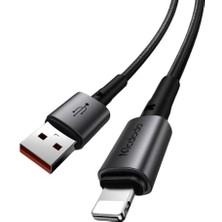 CA-3580 36W 3A Ipnone Lighting Hızlı Şarj ve Veri Aktarim Kablosu 1.2m, Siyah