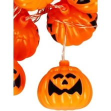 Bayramı Halloween Pilli Balkabağı LED 12 Li