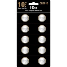CR2016 Pil 10'lu Paket Lityum Düğme Pil 3V 2016