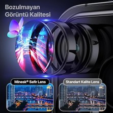 16 Pro-16 Pro Max ve 17 Pro-17 Pro Max ile Uyumlu Alüminyum Alaşım Çerçeveli ve 9h Sertliğinde Temperli Camlı Lens Koruyucu (Siyah, Lens Glass)