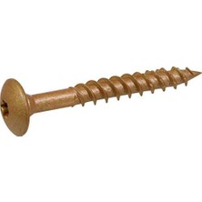 Power Pro 47872 Lag Vidalar, 1/4" x 1-1/2", Yıldız Sürücü Yapı Lag Vidaları, Paslanmaya Dayanıklı, Seramik Kaplamalı Bronz, 2,3 kg Tüp, 375 Adet