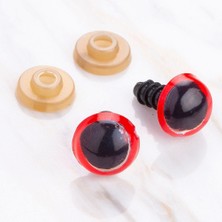 Epilons 12 mm Kırmızı 5 Çift Amigurumi Göz