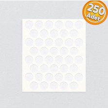 Leon Yapışkanlı Vida Tapası Parlak Beyaz Vida Kapatıcı (250 Adet)