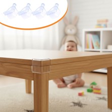 Epilons Uravas Store® 4 Adet Kendiliğinden Yapışkanlı Yumuşak Esnek Yapıda Sehpa,masa,dolap Köşe Koru