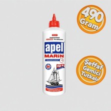 Apel Marin Transparet Şeffaf Deniz Tutkalı Gemici Tutkalı 490 Gram