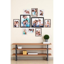 Ahşap Resim Çerçevesi 10'lu Set Halinde 10 x 15 cm (4 Adet) - 13 x 18 cm (4 Adet) - 20 x 25 cm (2 Adet)