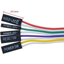 5064 Ana Kart Power Kablosu LED Işıklı Reset Açma Kapama Butonu Kablosu On Off Switch