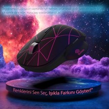 IWM-551T Kablosuz,şarj Edilebilir, 4 Farklı Değişebilen LED Işıklı, Sessiz Tuş, Tyep-C ve USB Çift ALICI,1600 Dpi,7 Tuş, LED Aç/kapa Tuşu, 15M Çekim Mesafesi