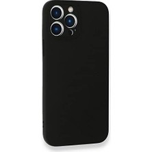 14 Pro ile Uyumlu Içi Kadife Lansman Kamera Korumalı Silikon Kılıf Şok Emici Full Kasa Koruma Sağlayan Kılıf (Siyah)