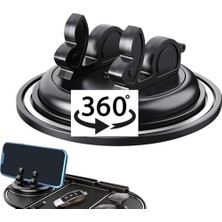 Telefon Standı ve Telefon Tutucusu Vakumlu 360 Derece Dönebilir Son Derece Sağlam Tutan Araç Tutucu Telefon Standı Std-03