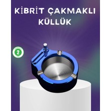 Derin Stok Dekoratif Çakmaklı Küllük Kolay Temizlenebilir Metal