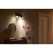 Hue Fugato Çift Spot Renkli Akıllı LED Armatür, Siyah, 2X4.2W