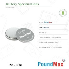 Lityum CR2016 Düğme Hücreli Pil, 3 V | 1 x Blister 5 Adet