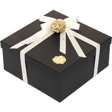 Siyah Dekoratif Sıvama Hediye Kutusu