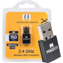 Mini USB Stick Wifi Adaptör, 7601 Chipset, 2.4ghz, 150 Mbps, Hd Uydu Alıcı Uyumlu USB Stick Wifi Adaptör, 802.11N, Magbox