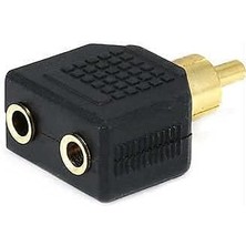 Rca Erkek 2 Dişi 3.5mm Stereo Çoklayıcı Aparat