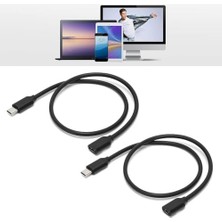 1 Metre Type-C Uzatma Kablo 100 cm USB C Erkek - Dişi Uzatma Kablosu Pd Güç Konektörü Uzatma Kablosu Tip C Uzatma Kablo ZR73