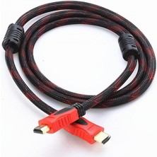 HDMI Kablo 1.5 Metre Ses ve Görüntü Aktarım Kablosu - Siyah/kırmızı